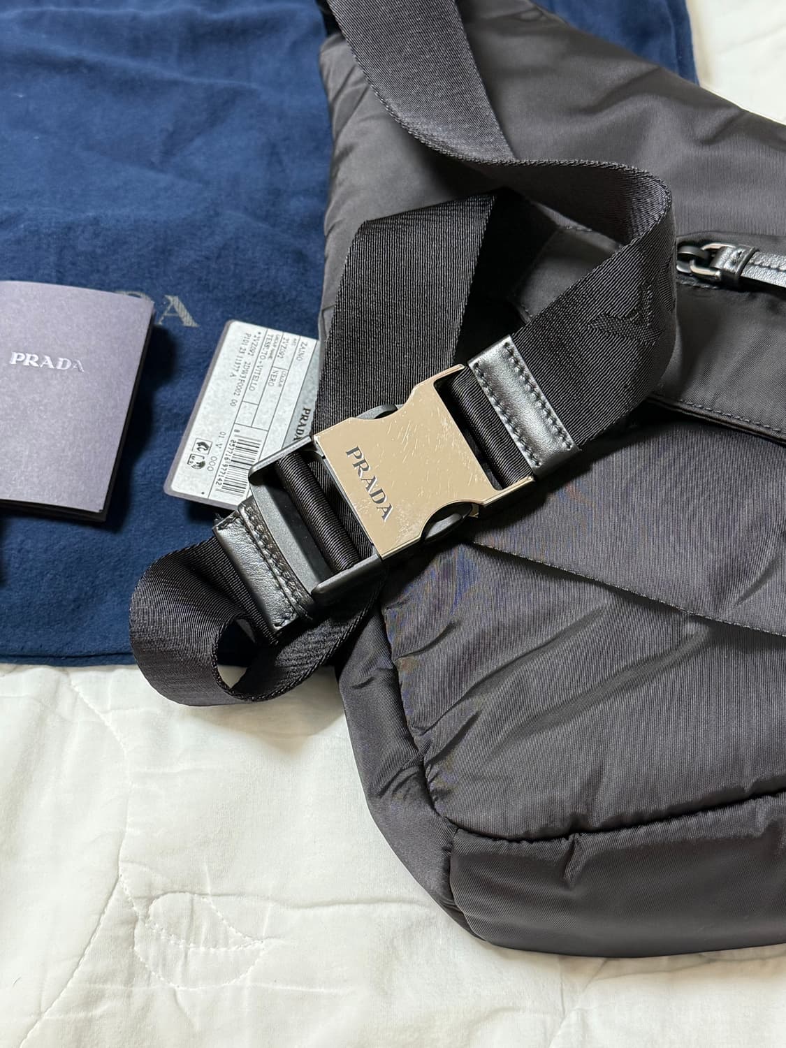 프라다 리나일론 앤 레더 숄더 스트랩 백팩 (슬링백) 상품이미지3