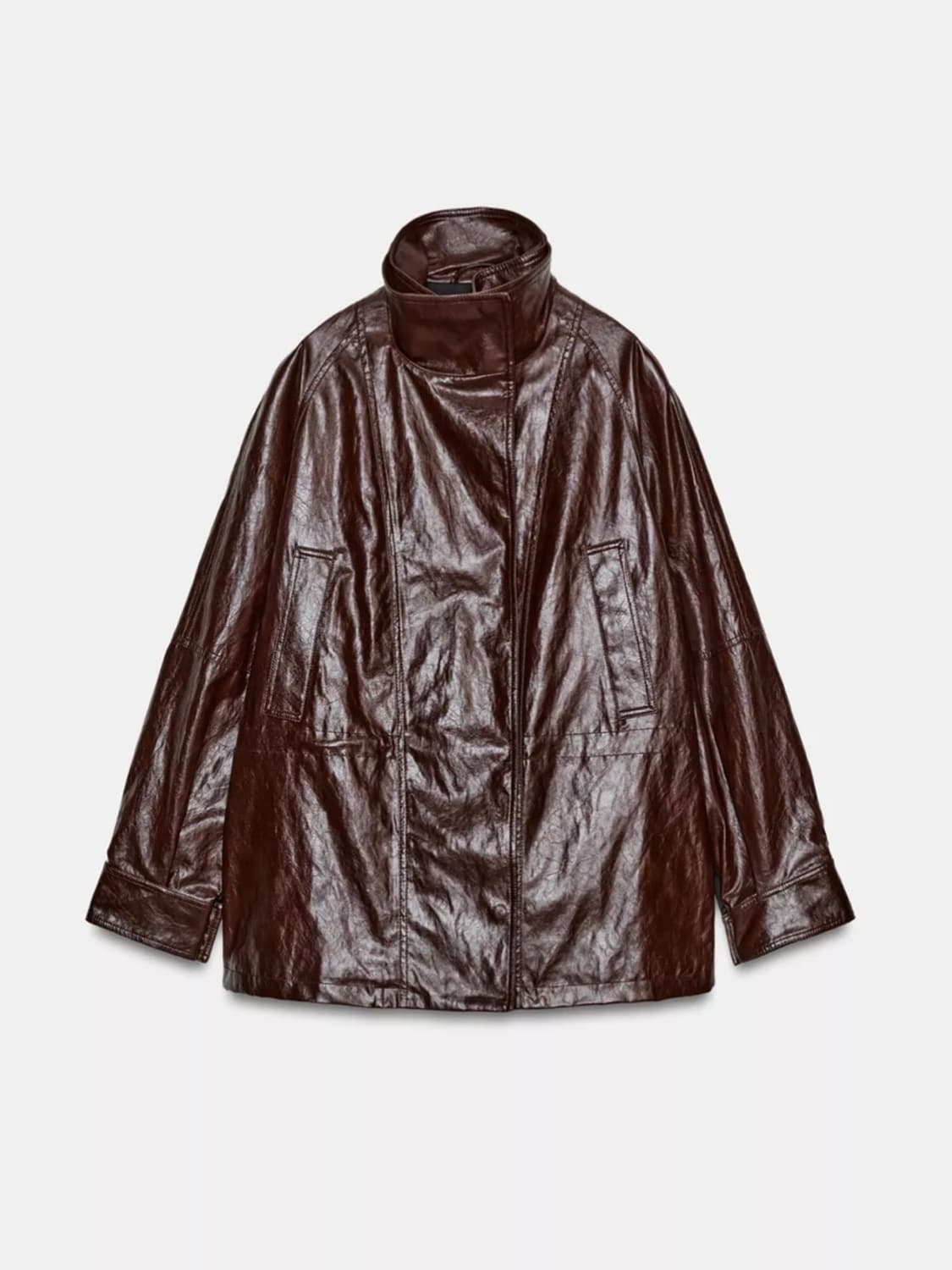 Zara 자라 ZW 페이크레더 자켓 M 상품이미지2