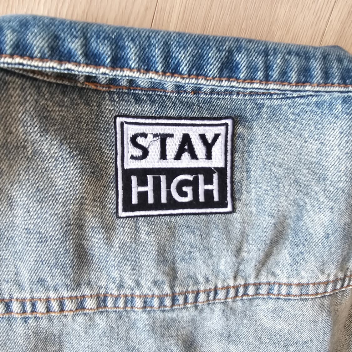 XL 105 ) Big Sam Stay High 빈티지 데미지 청자켓 상품이미지5