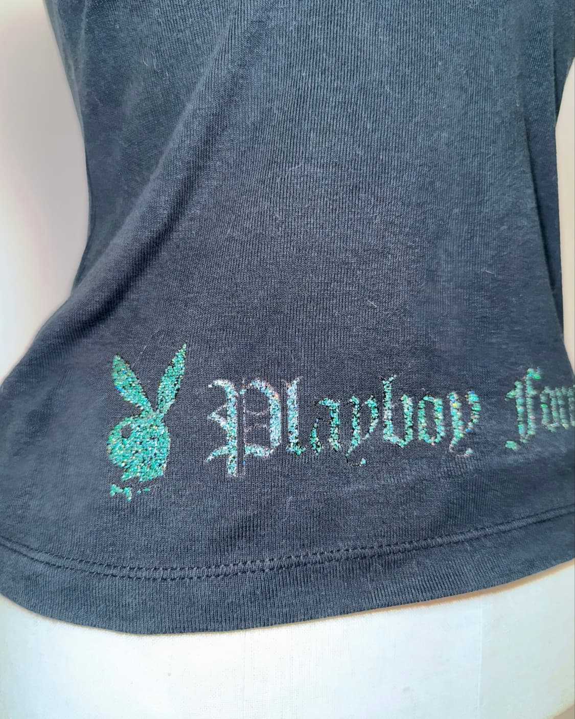Playboy 플레이보이 글리터 블랙 나시 상품이미지5