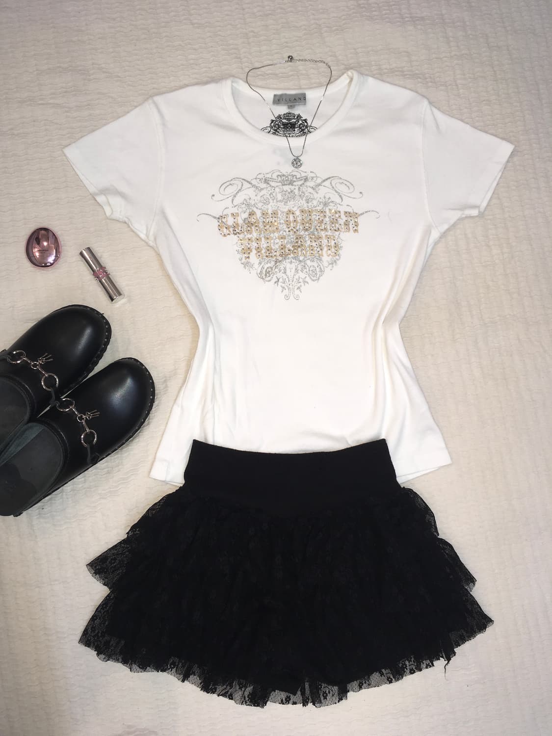jpn vintage y2k romantic beads t shirt 상품이미지4