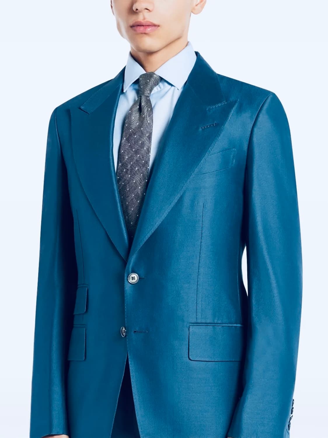 (명작,강추👍)톰포드 터콰이즈 블루 모헤어 실크 수트 상품이미지9