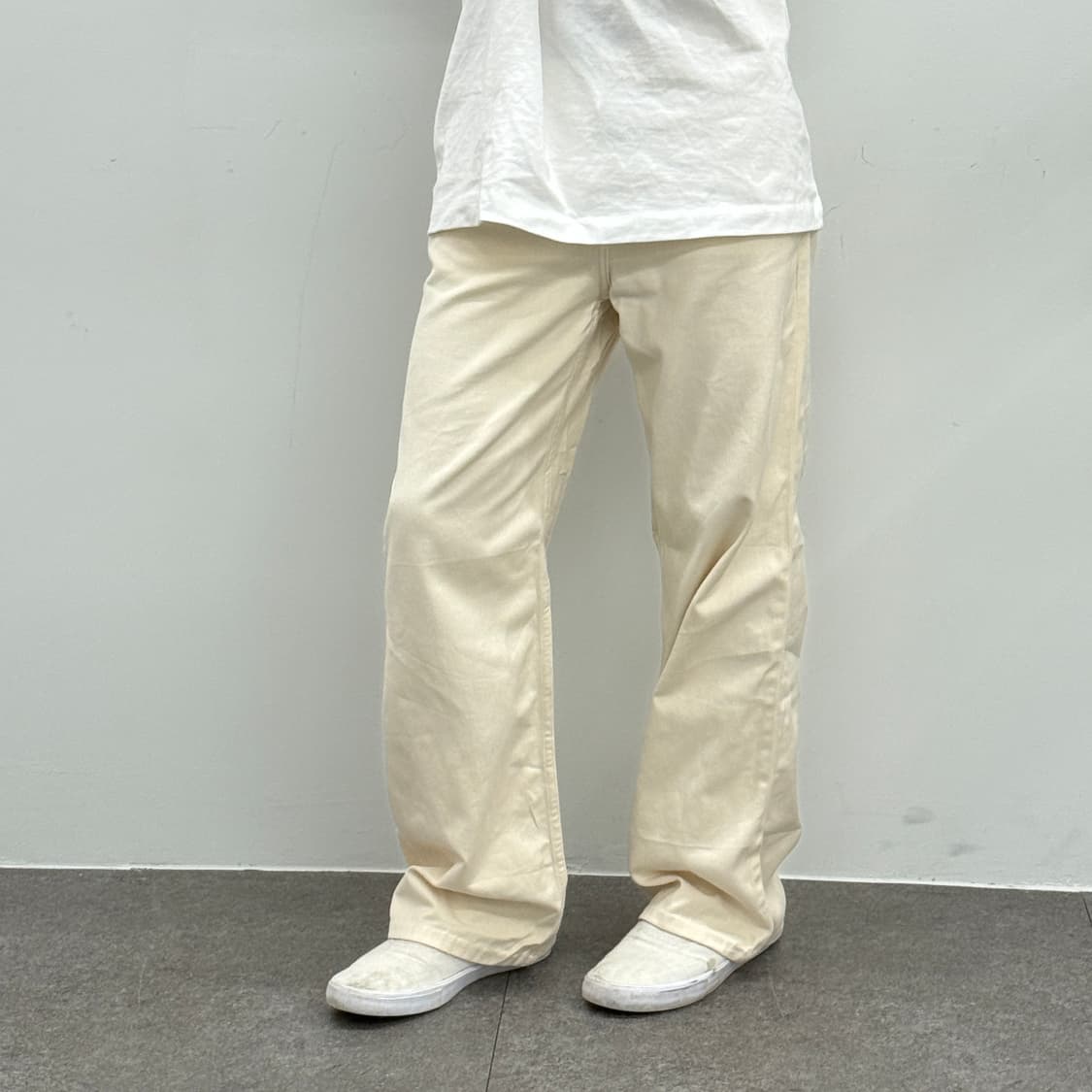 유니클로 베이지 남성 면바지 31인치 상품이미지2