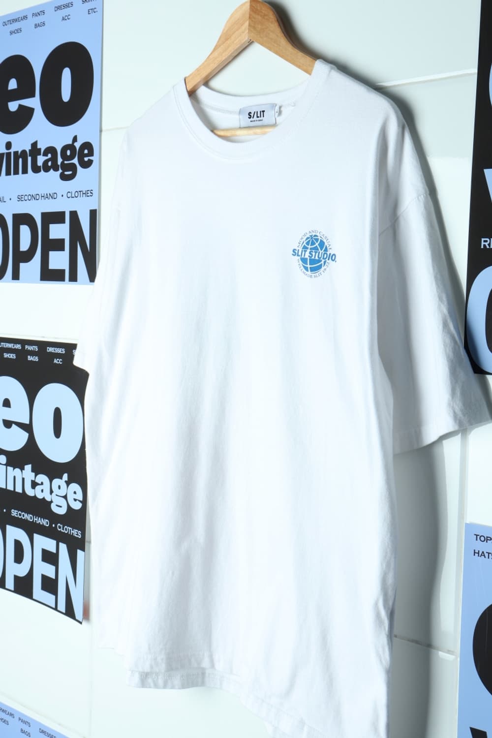 (L-2XL) 브랜드빈티지 반팔 티셔츠 박시 흰색 스트릿-H30026 상품이미지1