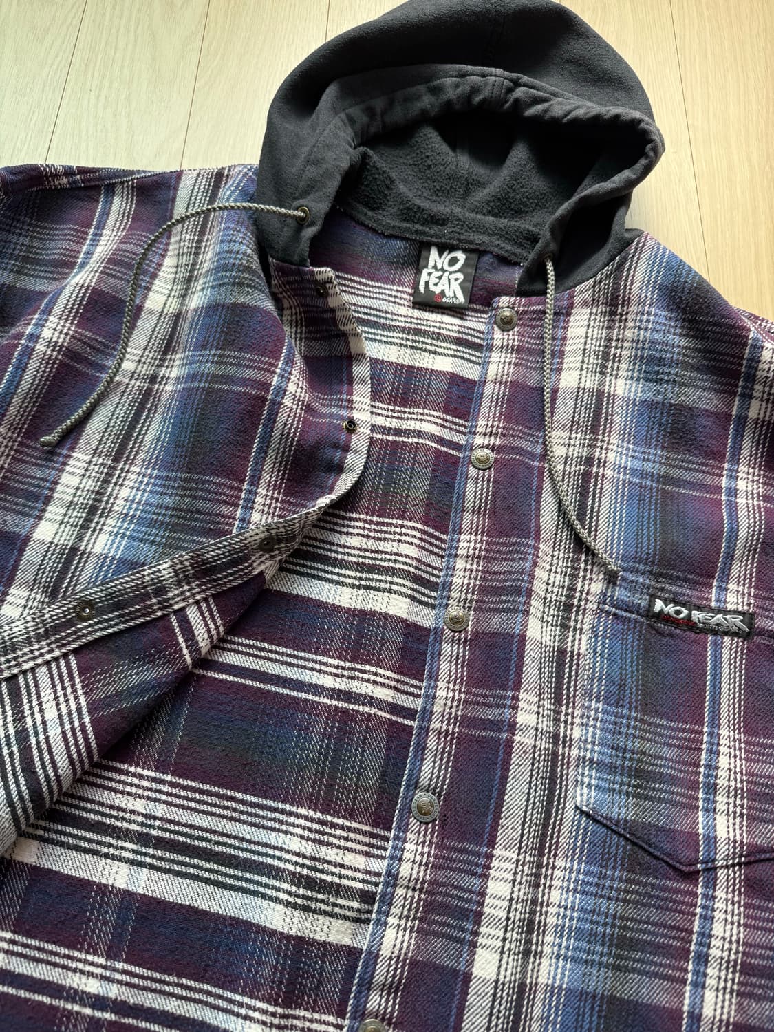 No Fear 노피어 90s 플란넬 후디 자켓 상품이미지6