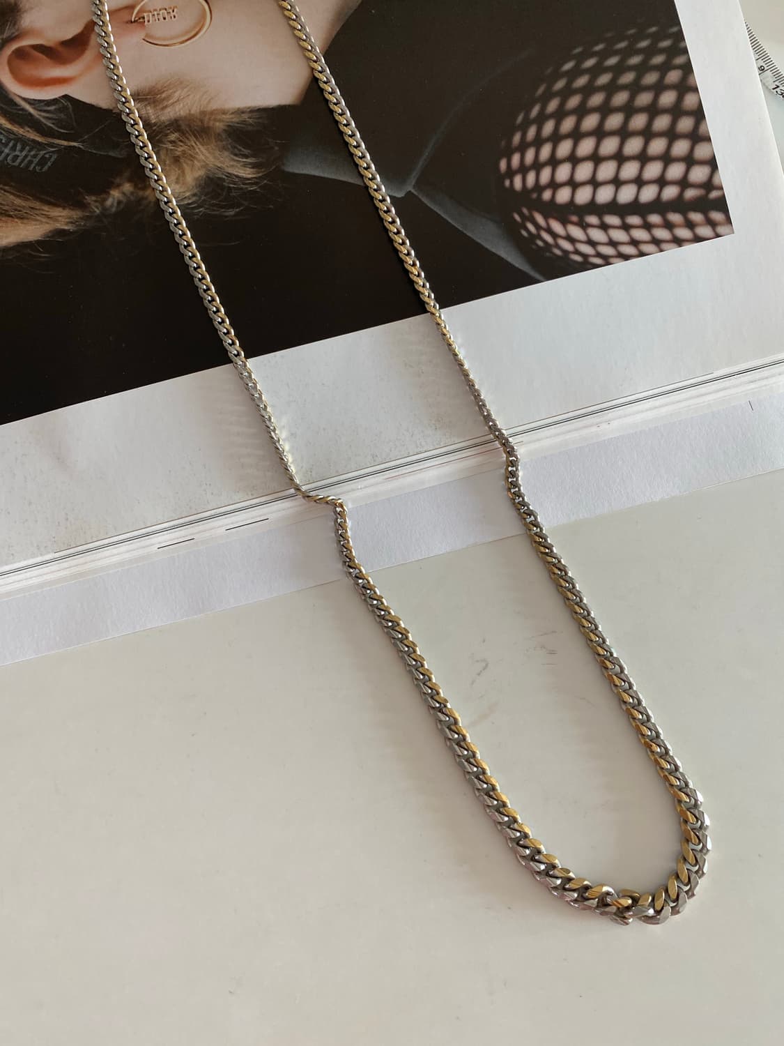  COSMO GOLD 투톤 빈티지 체인 네크리스 상품이미지4