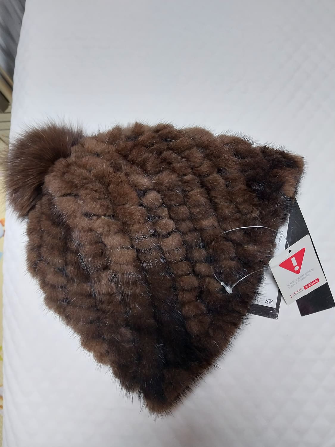 시티지 천연 밍크 모자 상품이미지3