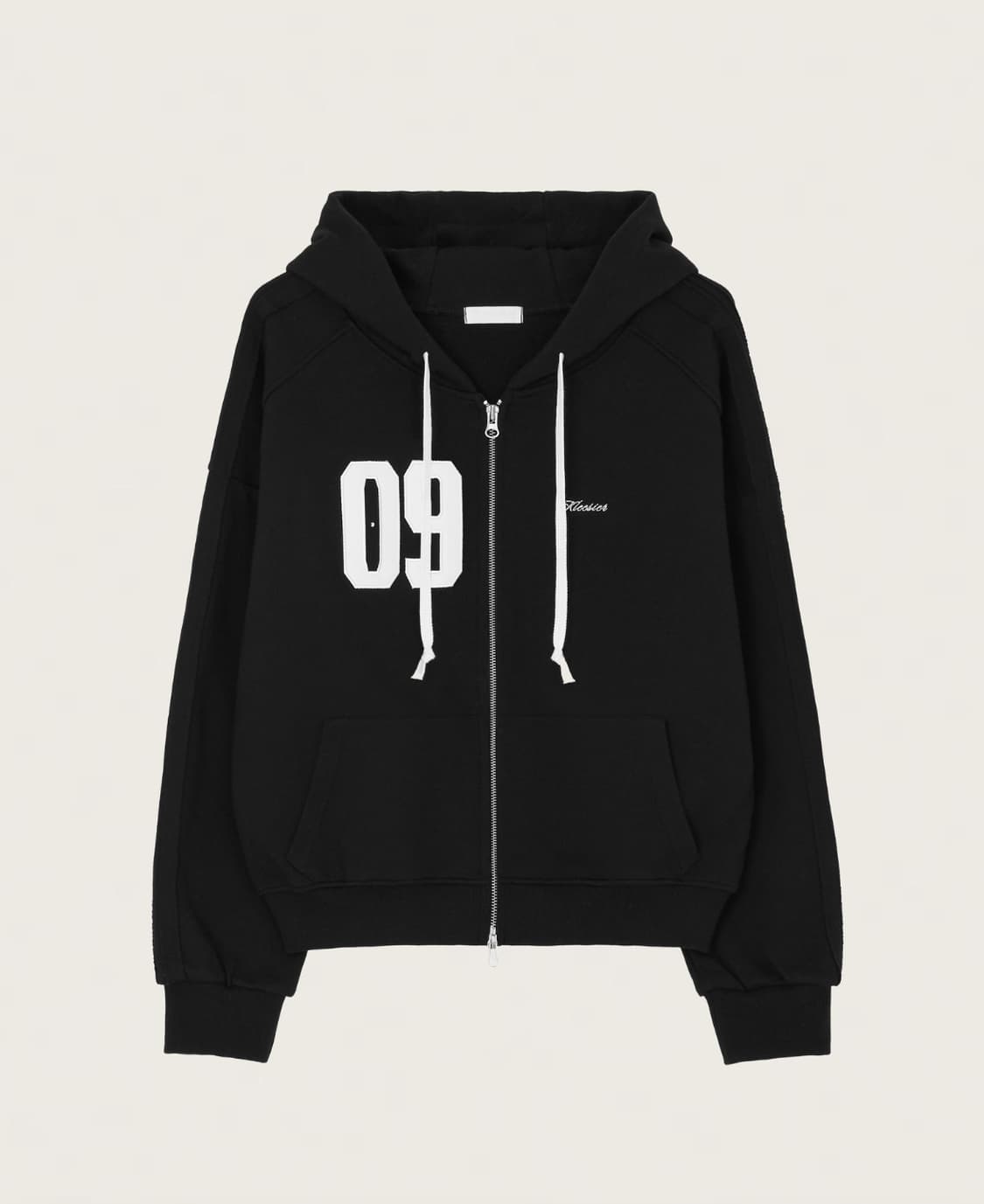 (미개봉)클리시어 09 넘버링 클래식 후드집업 블랙 상품이미지1