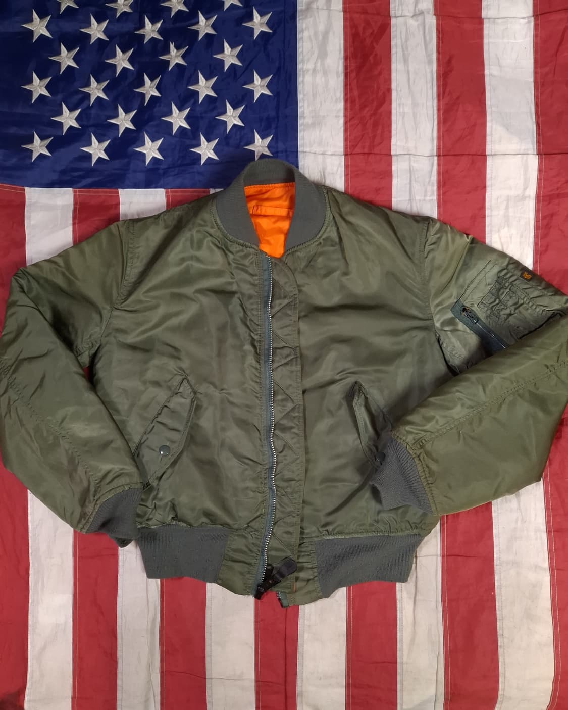 오리지날 미국제조 알파사 미공군 민수용 MA-1 항공점퍼 상품이미지2