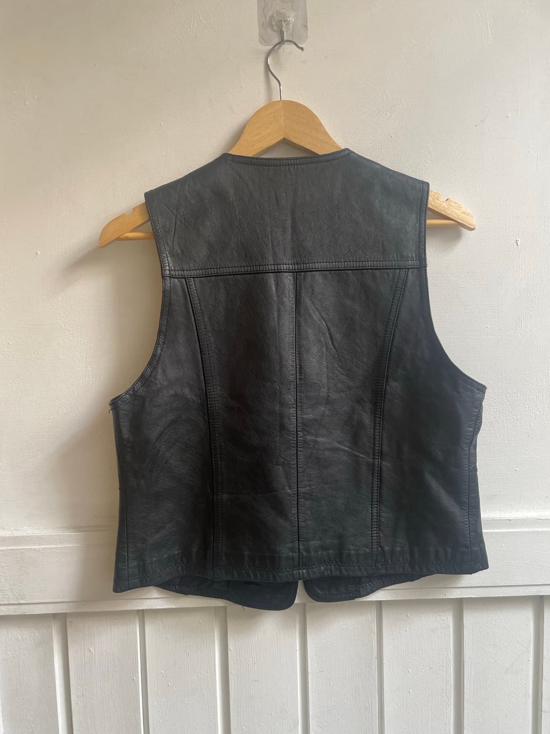 VTG stitch leather vest 상품이미지5
