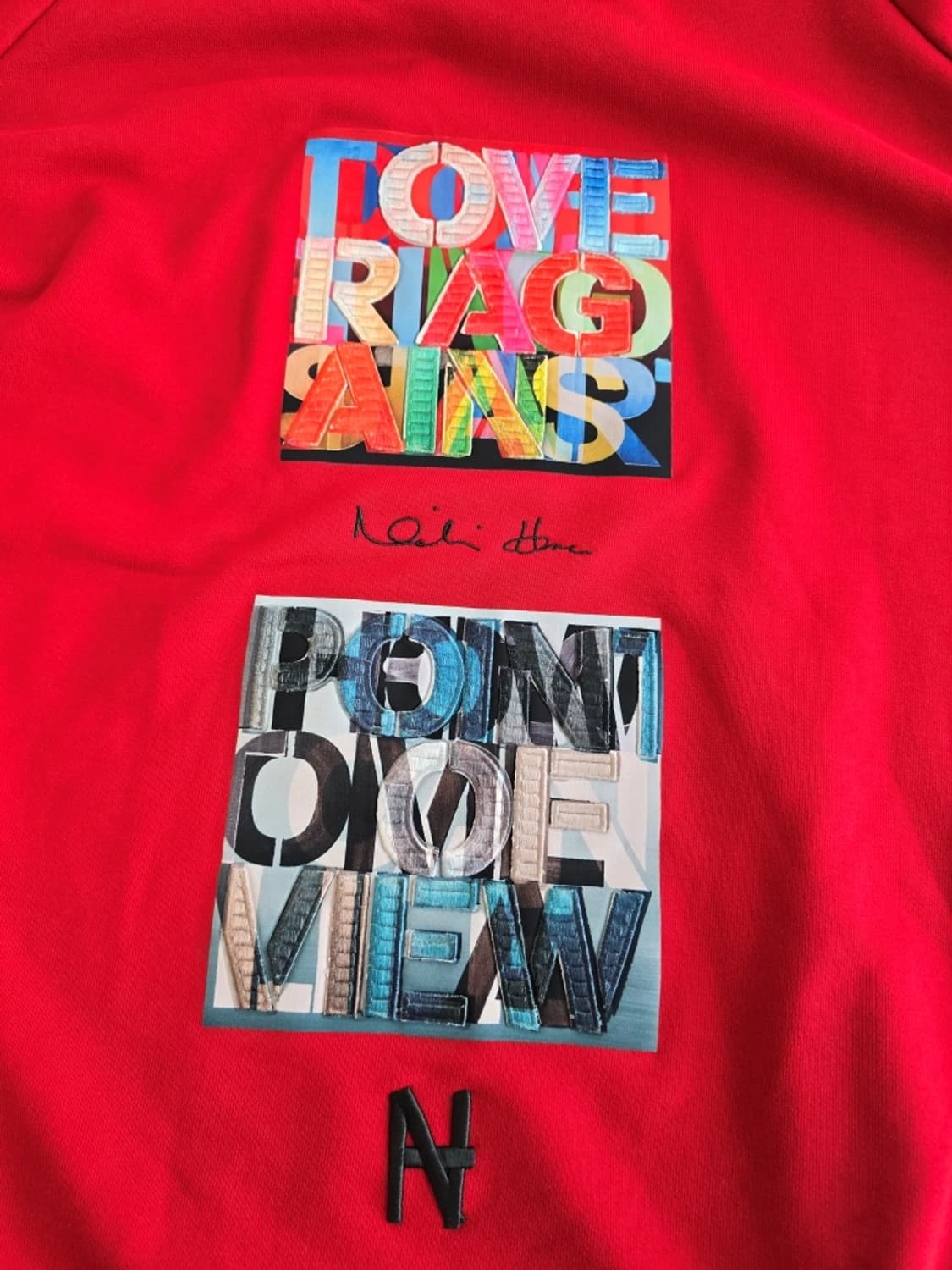 준지 Juun.j x 니키 하레 루즈핏 그래픽 후드 레드 M 상품이미지3