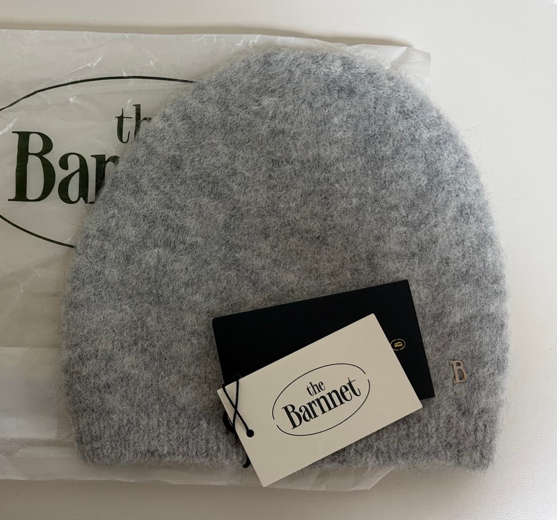 새상품 택o) 더바넷 스노우벌룬 비니 그레이 상품이미지1