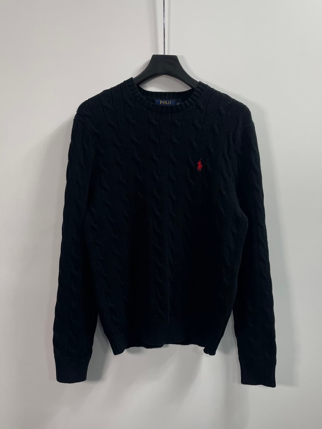 폴로 랄프로렌 블랙 케이블 니트 (on.631)   상품이미지1