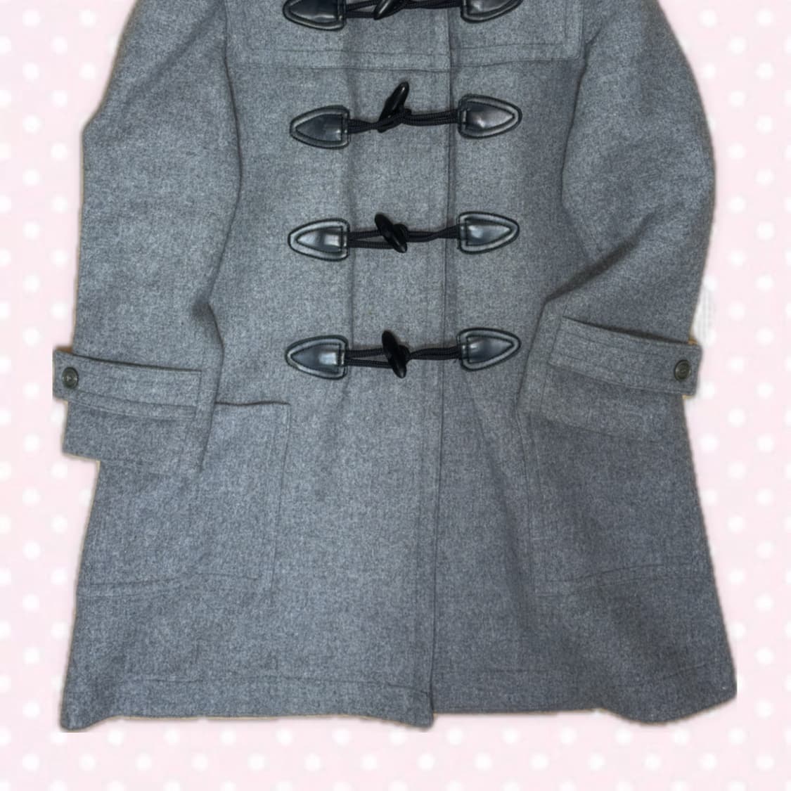 일본빈티지 도쿄스타일 모리걸 그레이 떡볶이코트 상품이미지3