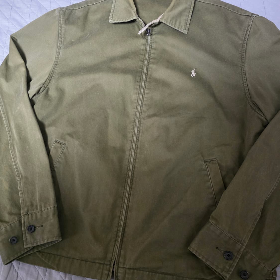 [L] 00s 빈티지 랄프로렌 올드 폴로 코튼 해링턴 스윙탑 자켓 상품이미지2