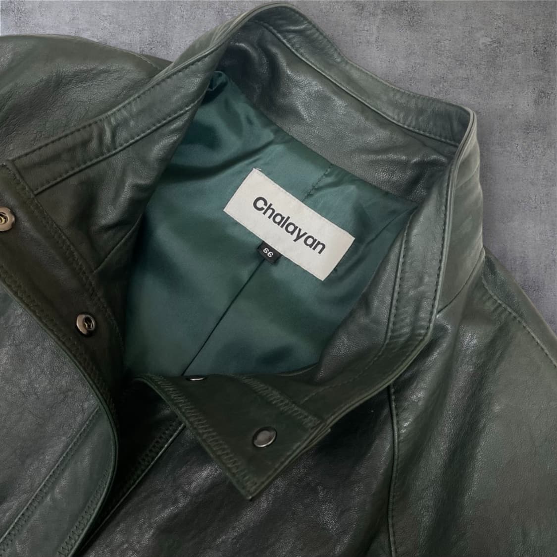 샬라얀 Chalayan 다크그린 양가죽 자켓 66 상품이미지2