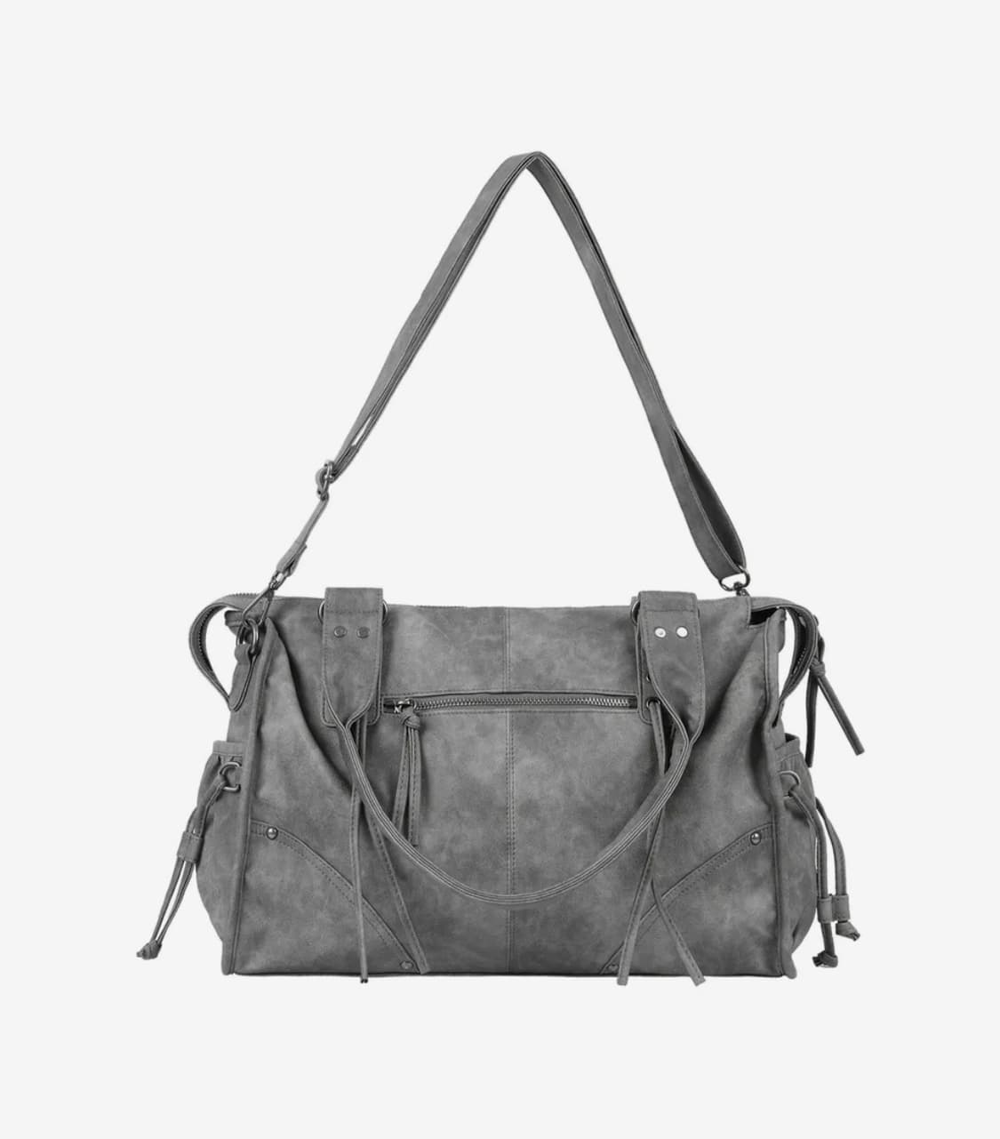 팬시클럽 벨티드 워싱 숄더백 그레이 상품이미지2