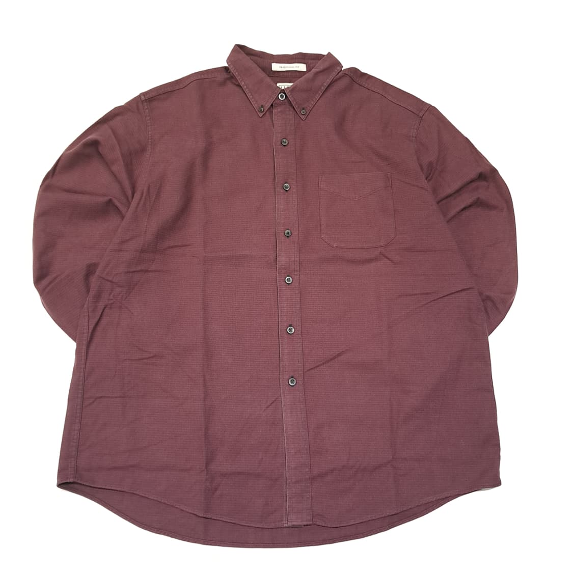 CL145 엘엘빈 코튼 헤링본 버건디 셔츠 상품이미지1