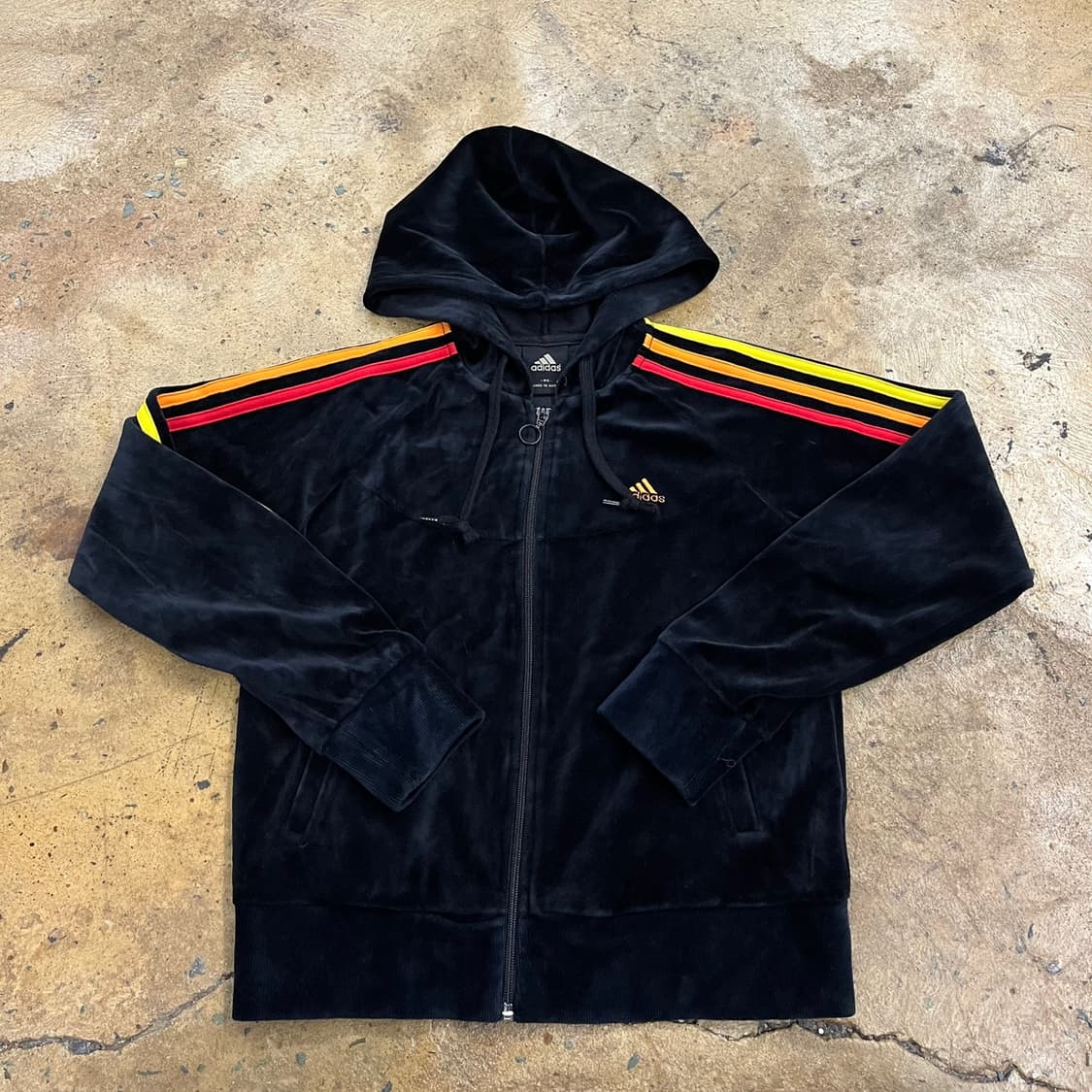 아디다스 블랙 벨벳 레인보우 트랙 져지 트랙탑 85 상품이미지2