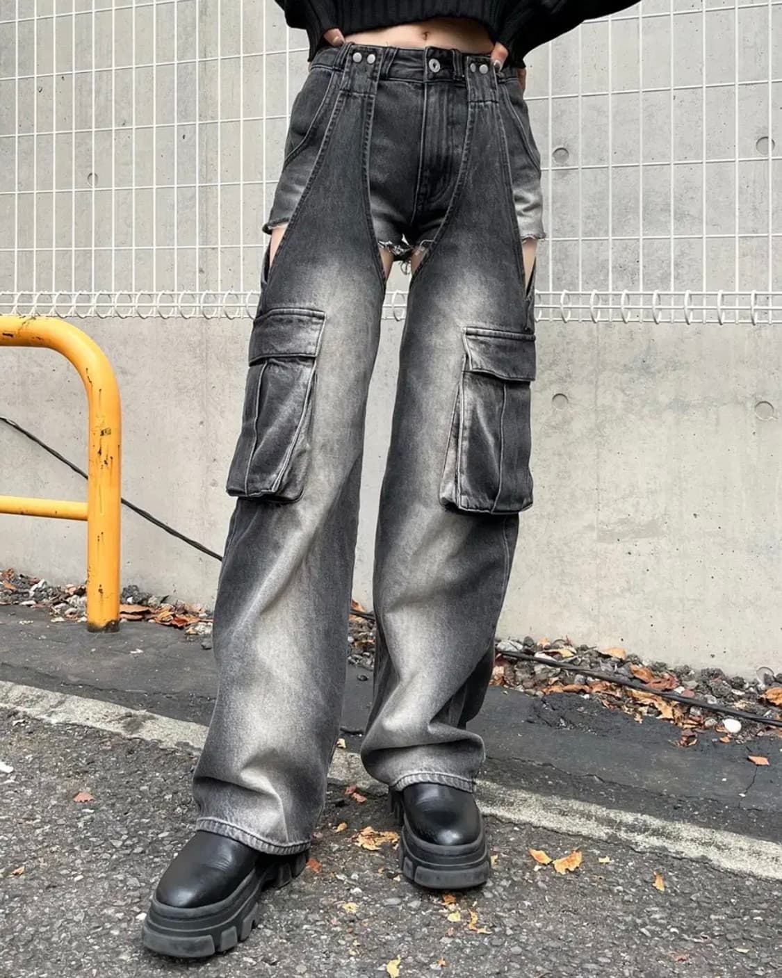 spiralgirl 스파이럴 걸 투웨이 카고 데님 팬츠 상품이미지5