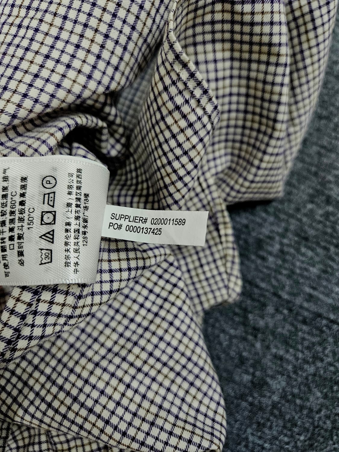 폴로 랄프로렌 슬림핏 체크 셔츠(급처) 상품이미지4