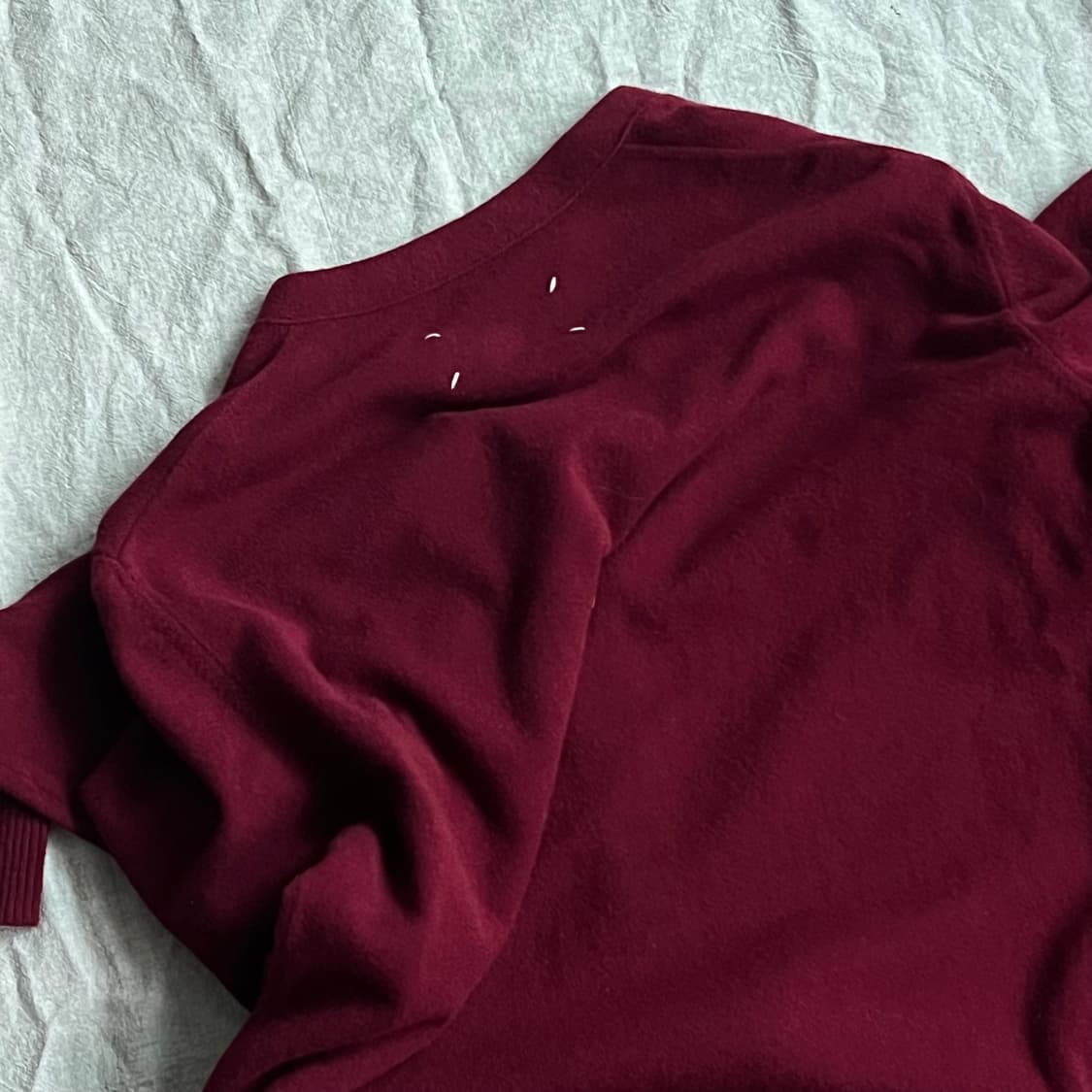 메종 마르지엘라 버건디 울 가디건 상품이미지4