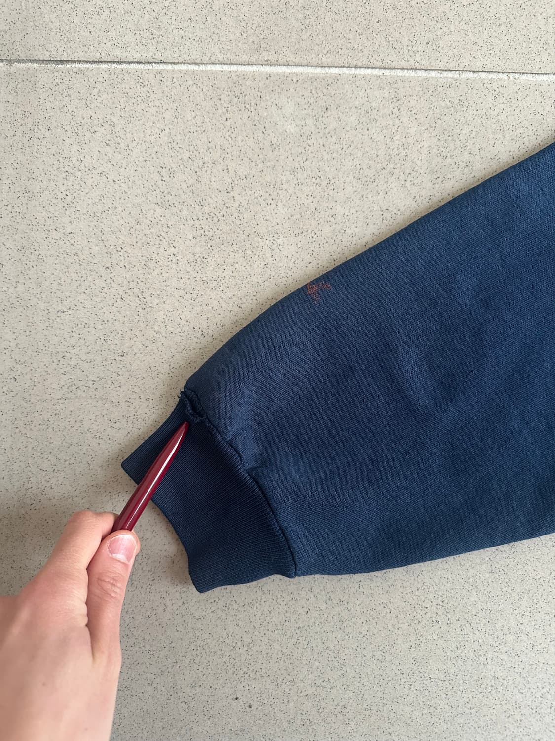 90s 빈티지 러셀 후드집업 네이비 L 페인팅 상품이미지8