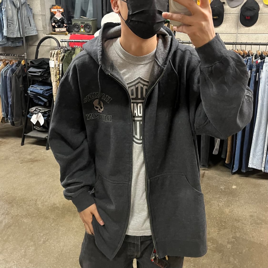 할리데이비슨 스컬 후드 집업 (110-115) 상품이미지6