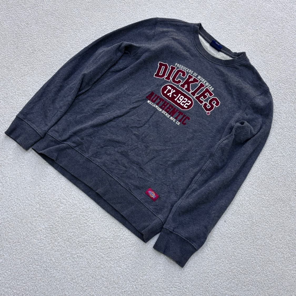 M 디키즈 그레이 맨투맨 티셔츠 0320E 상품이미지1