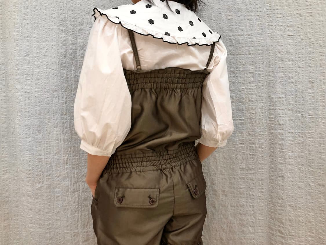 Flower big collar blouse 상품이미지2