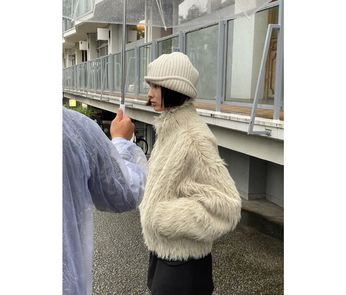 크림빌라 시어링 퍼자켓 (새상품) 베이지1,아이보리1 상품이미지2