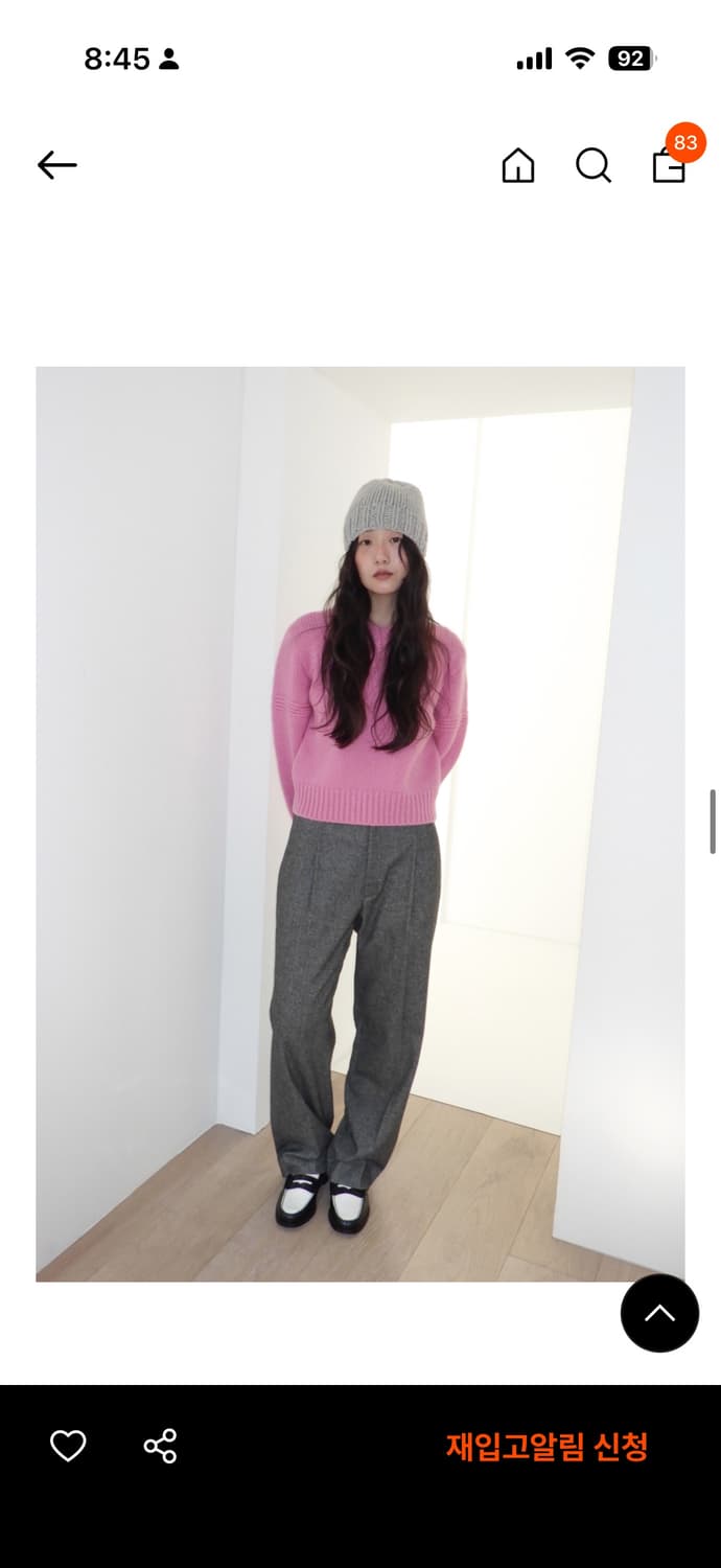 포니테일 베로나 헤링본 슬랙스xs 새상품 택제거 후 보관 상품이미지3