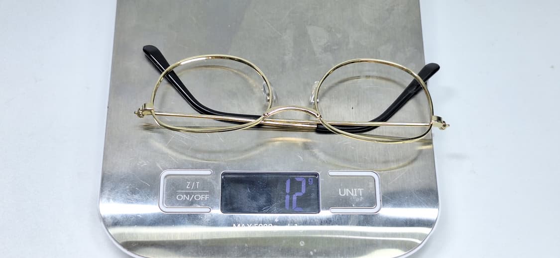 80s 일본 빈티지 소프트 스퀘어 메탈 안경테 128mm 클래식 레트로  상품이미지3