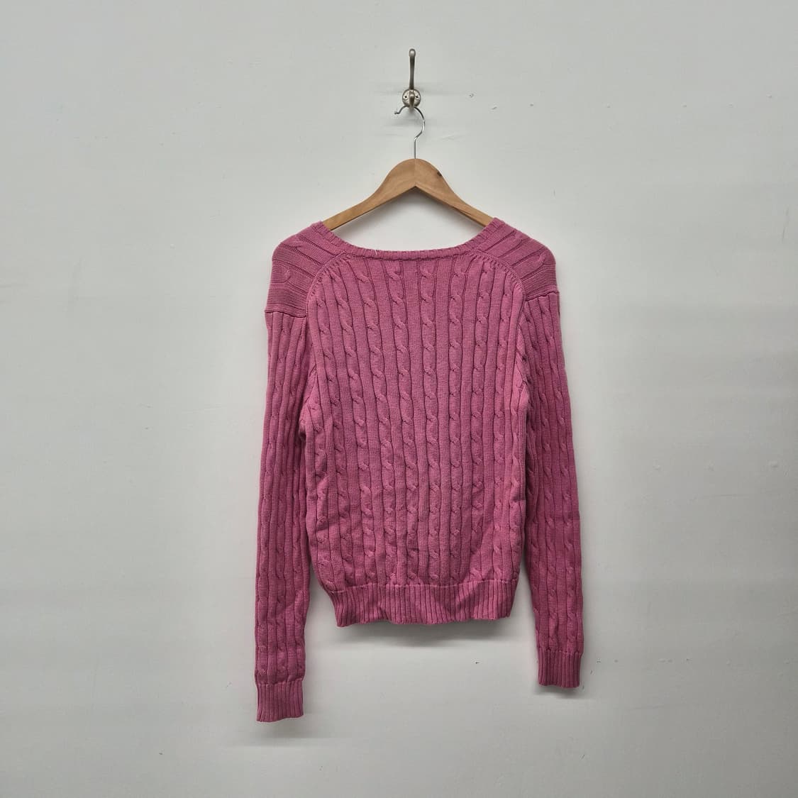 폴로 랄프로렌 핑크 브이넥 니트 여성 L 상품이미지5