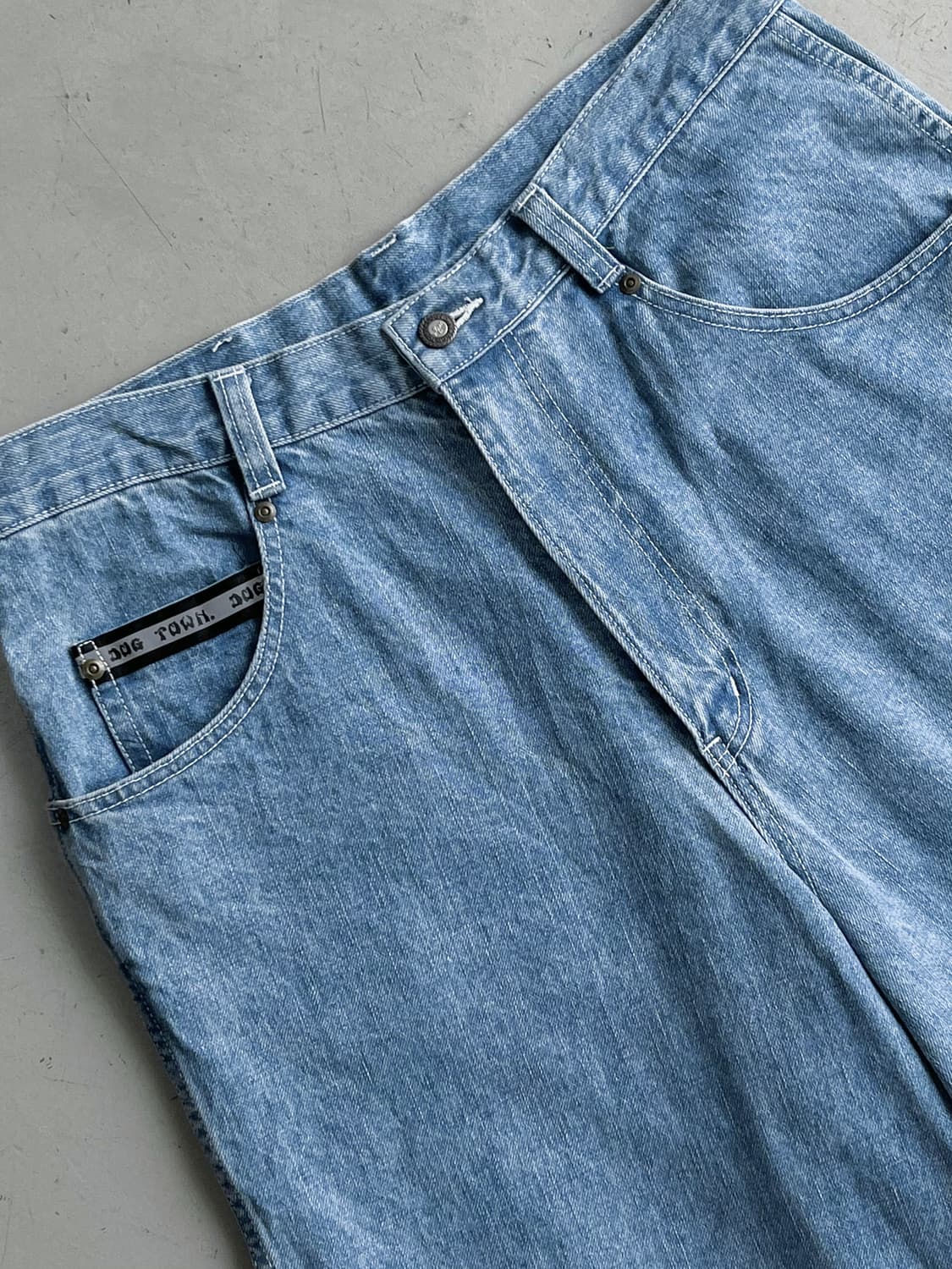 독타운 올드스쿨 빅사이즈 라이트 데님 팬츠 상품이미지4