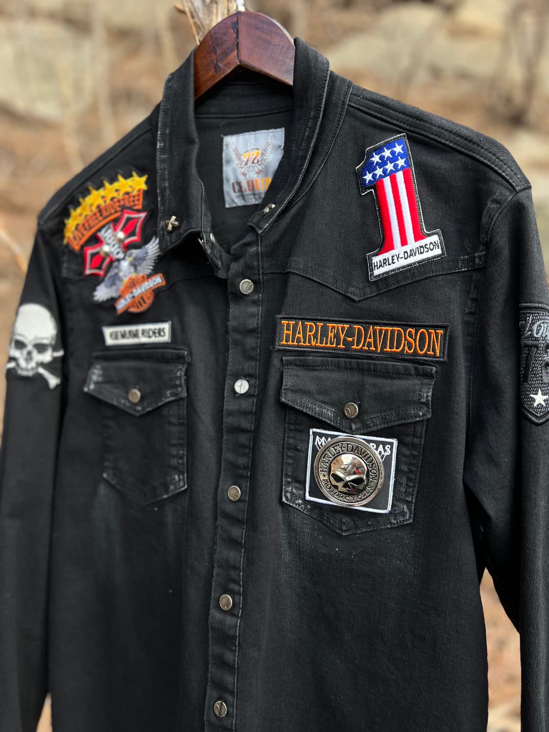 2588 스컬 할리 블랙워싱 NB 상품이미지7