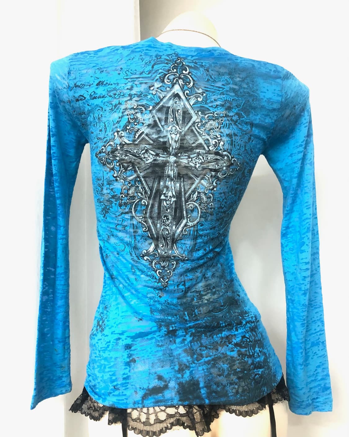 blue cubic cross point long sleeve 상품이미지5