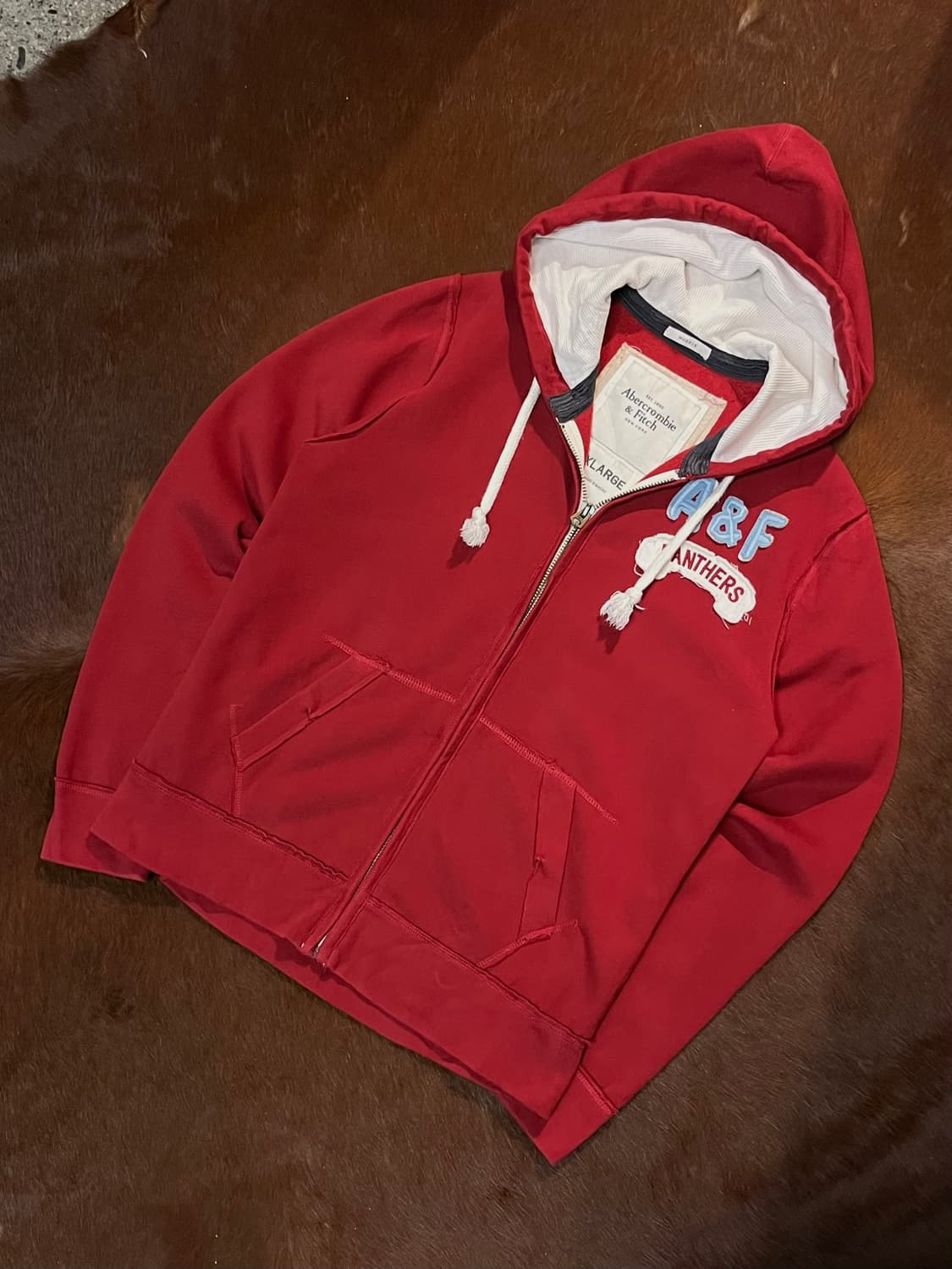 아베크롬비 버건디 후드집업 상품이미지3