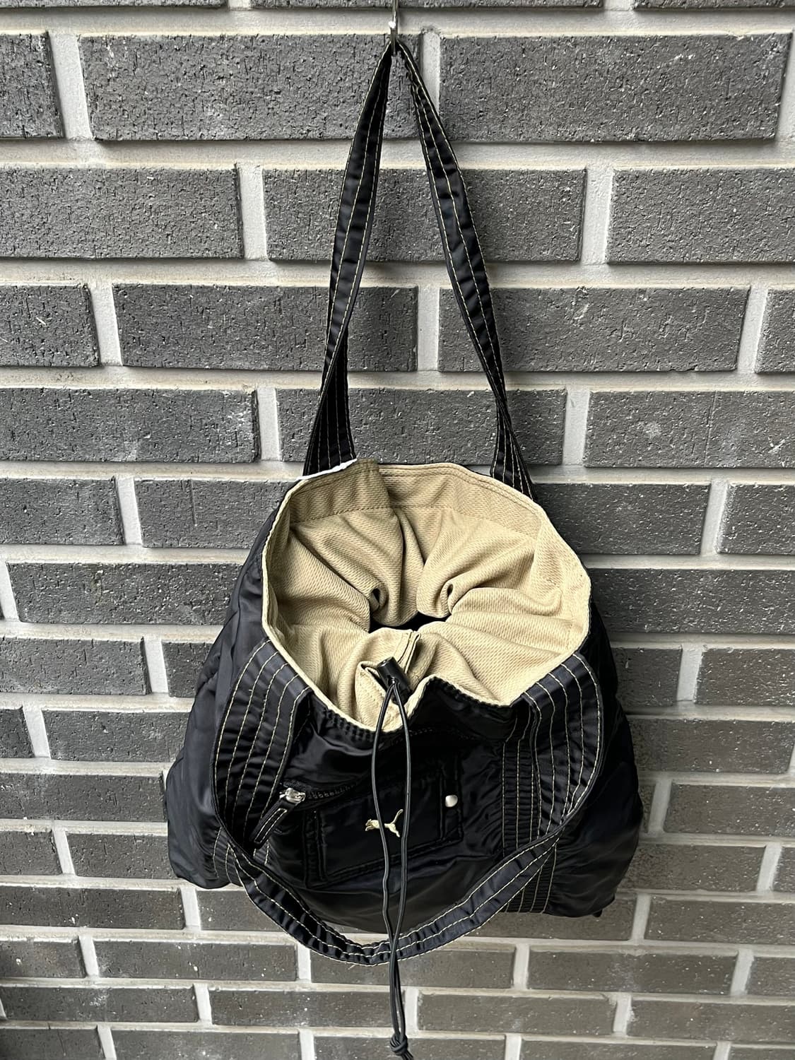 00s PUMA 스티치 나일론 백 블랙 상품이미지8