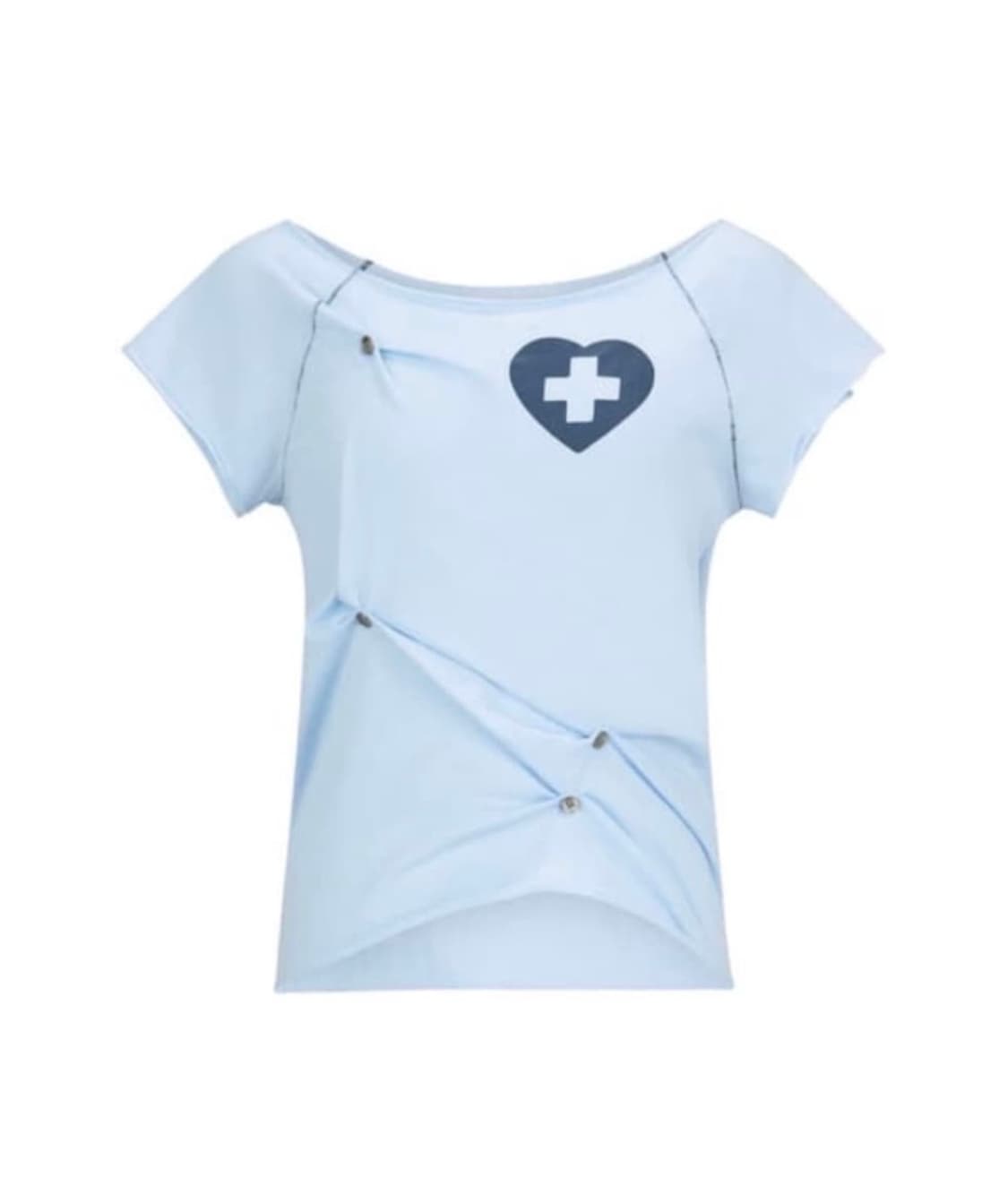 샵페어리 버튼업 조디악 하프 티셔츠 스카이 블루 상품이미지3