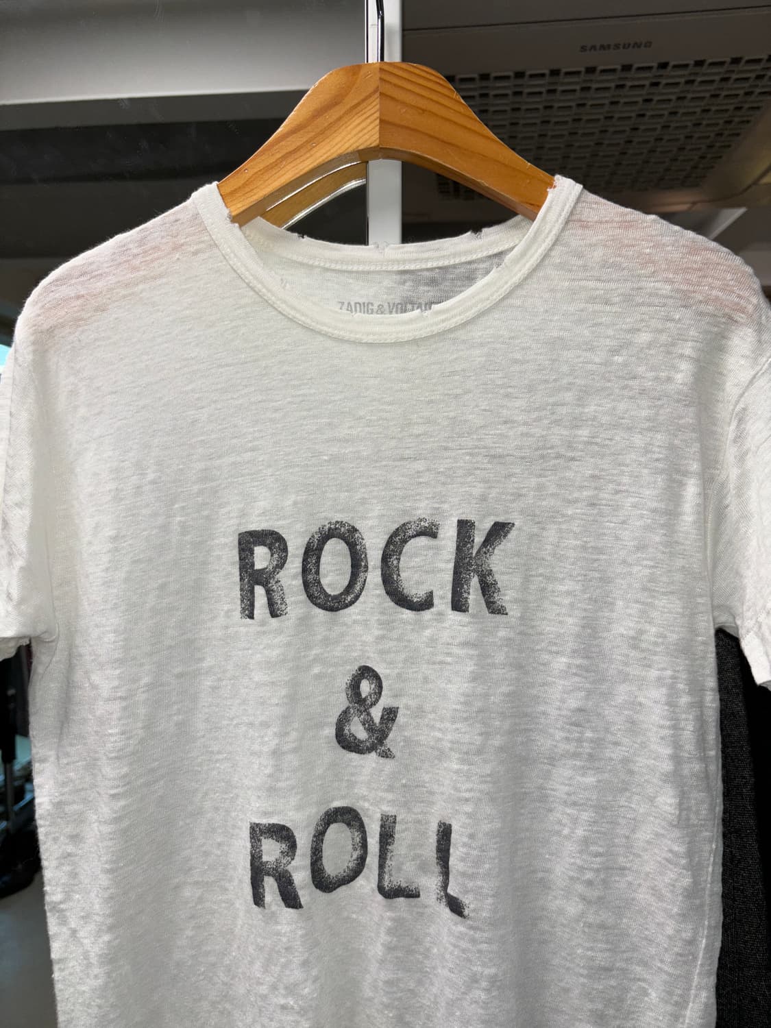 쟈딕앤볼테르 락앤롤 데미지 린넨 티셔츠 상품이미지3