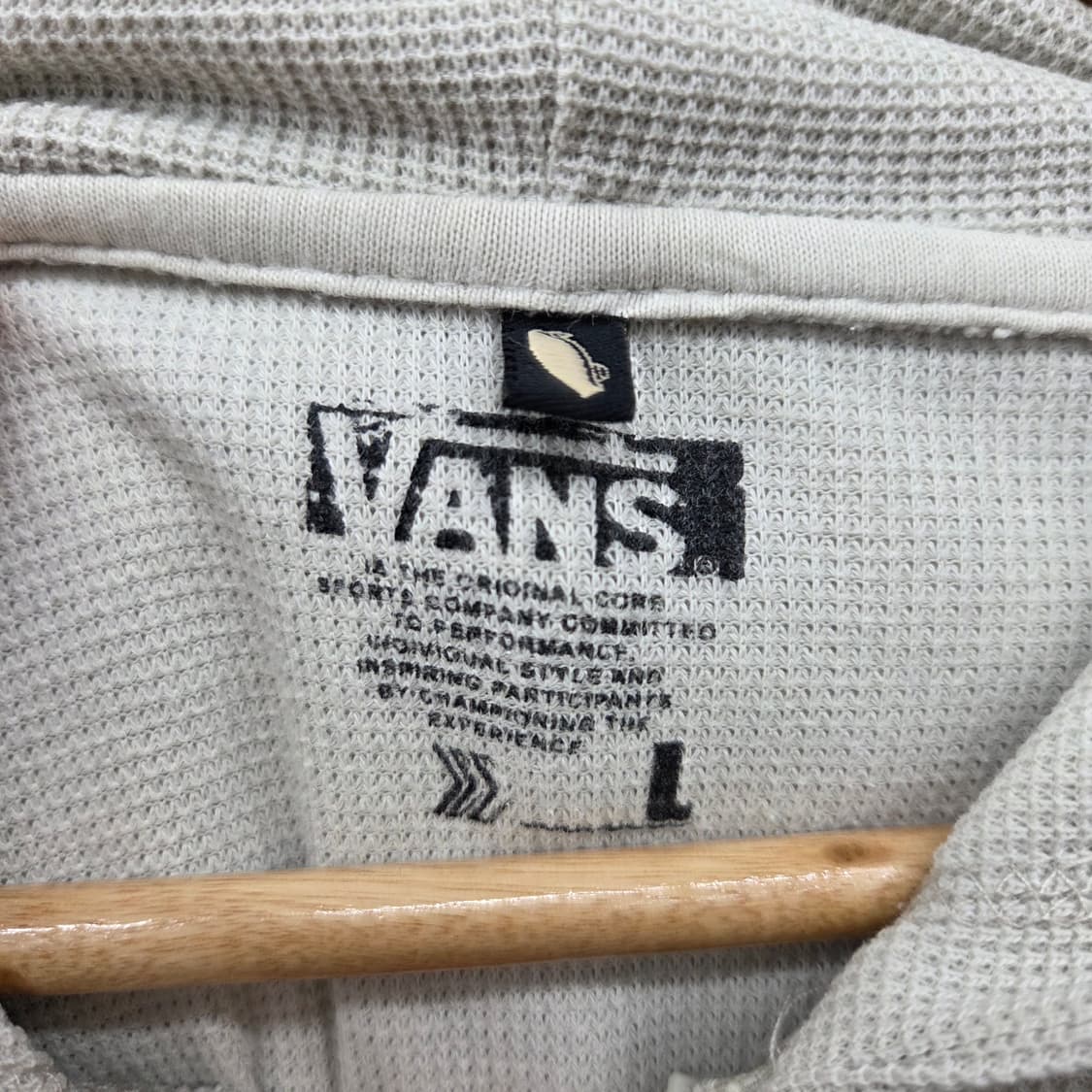 반스 아이보리 와플 후드 집업 남L 상품이미지4