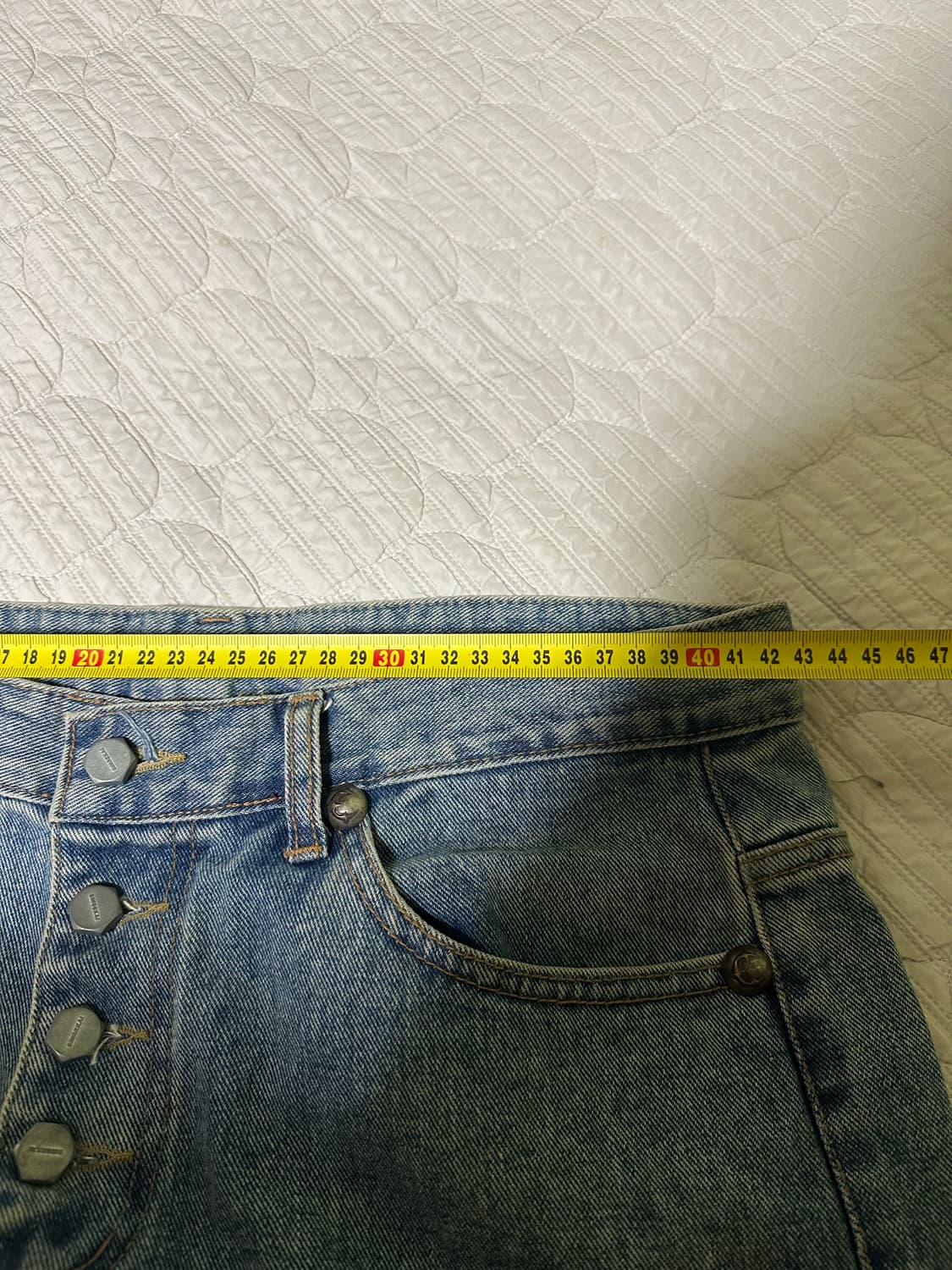(M)떠그클럽 tc 레더 데님 팬츠 상품이미지5
