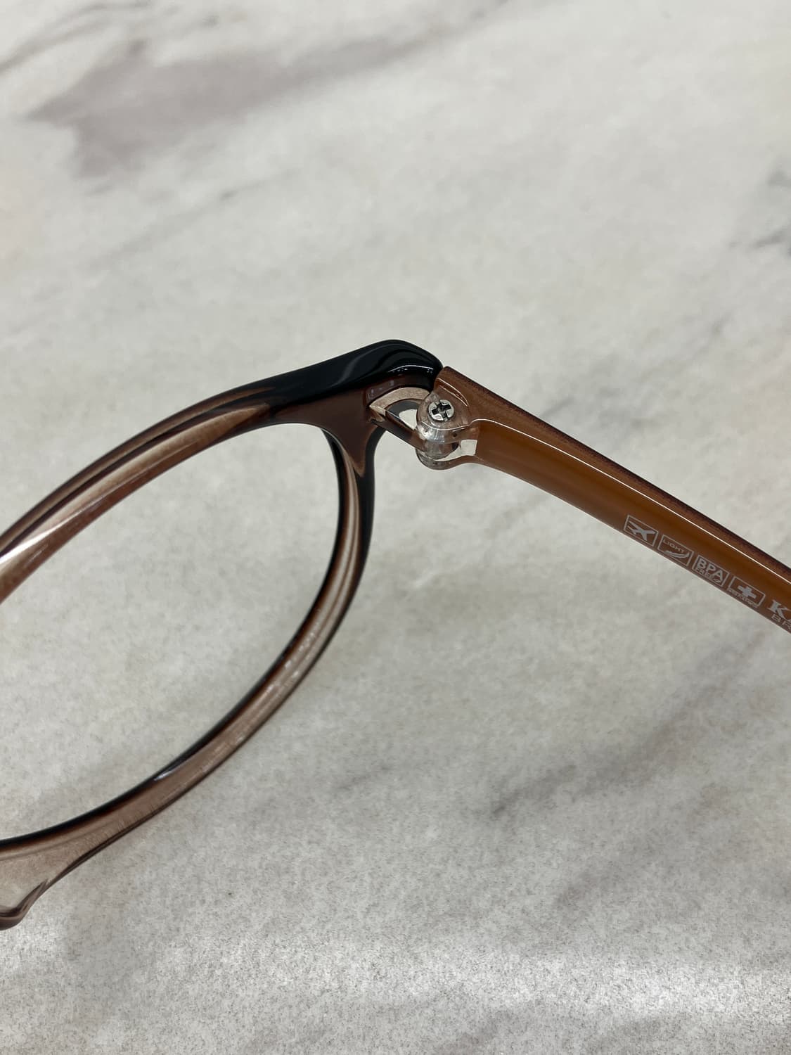 카라 KARRA 브라운 와이드 라운드 빅 뿔테 안경 상품이미지3