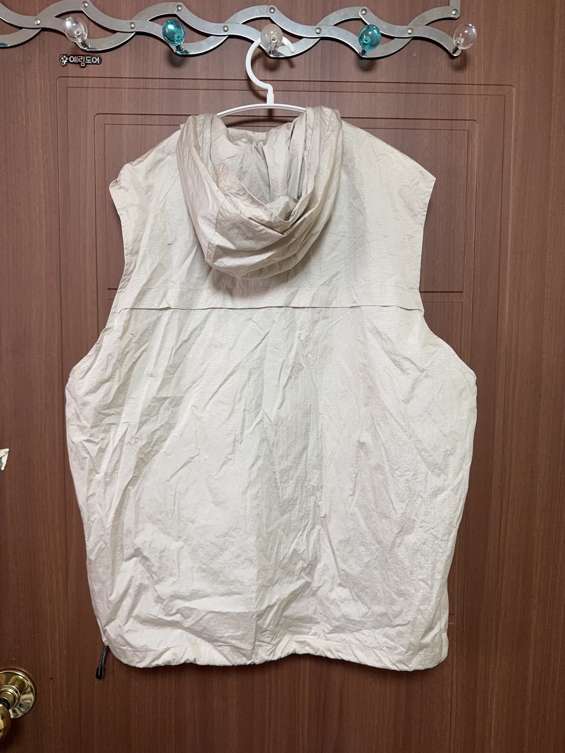 빈티지 서브컬쳐 디미트리블랙 나일론 바람막이 메탈 후드 베스트 조끼 상품이미지5