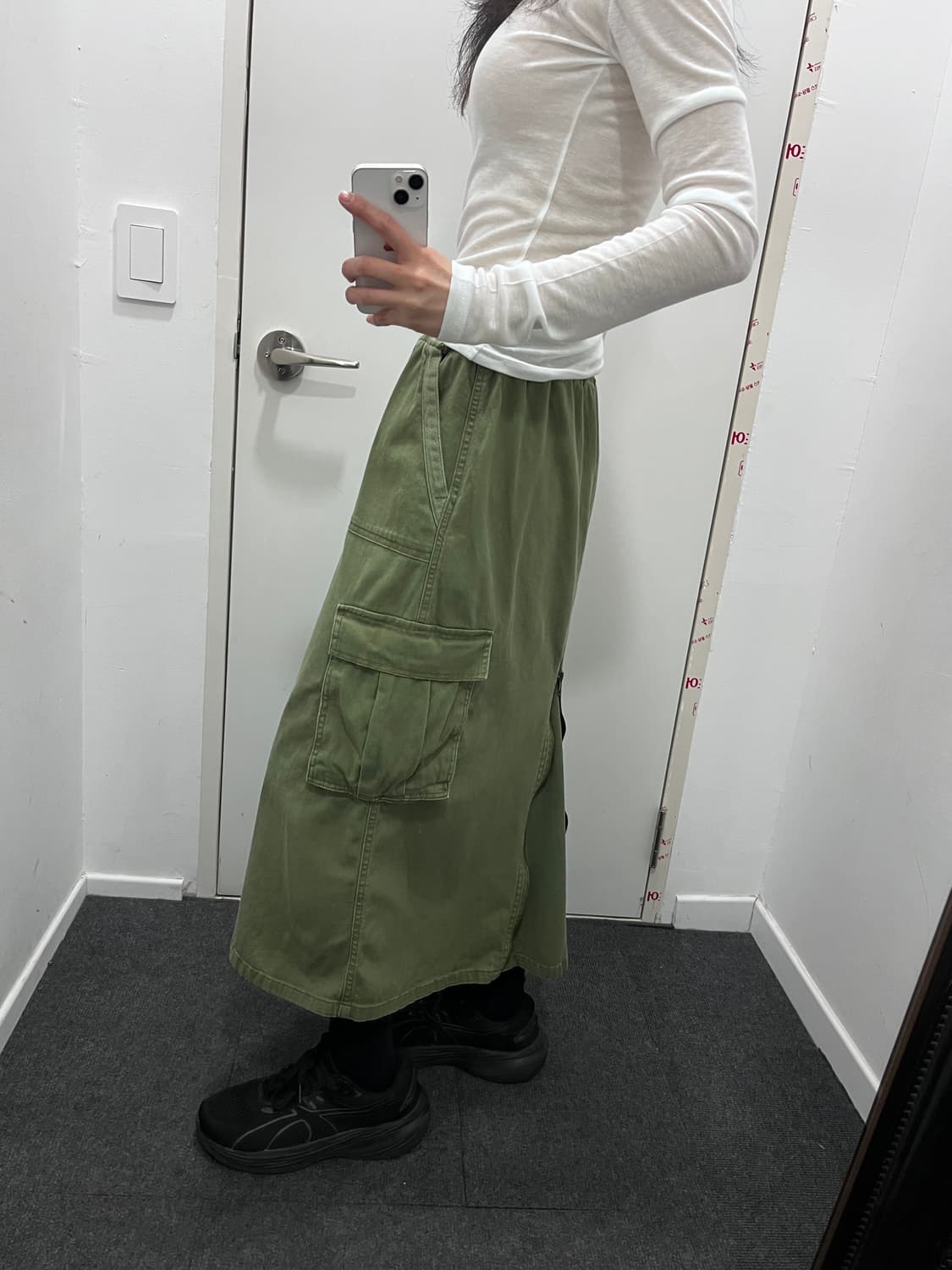 Goa맛 카고 롱 스커트 치마 상품이미지2