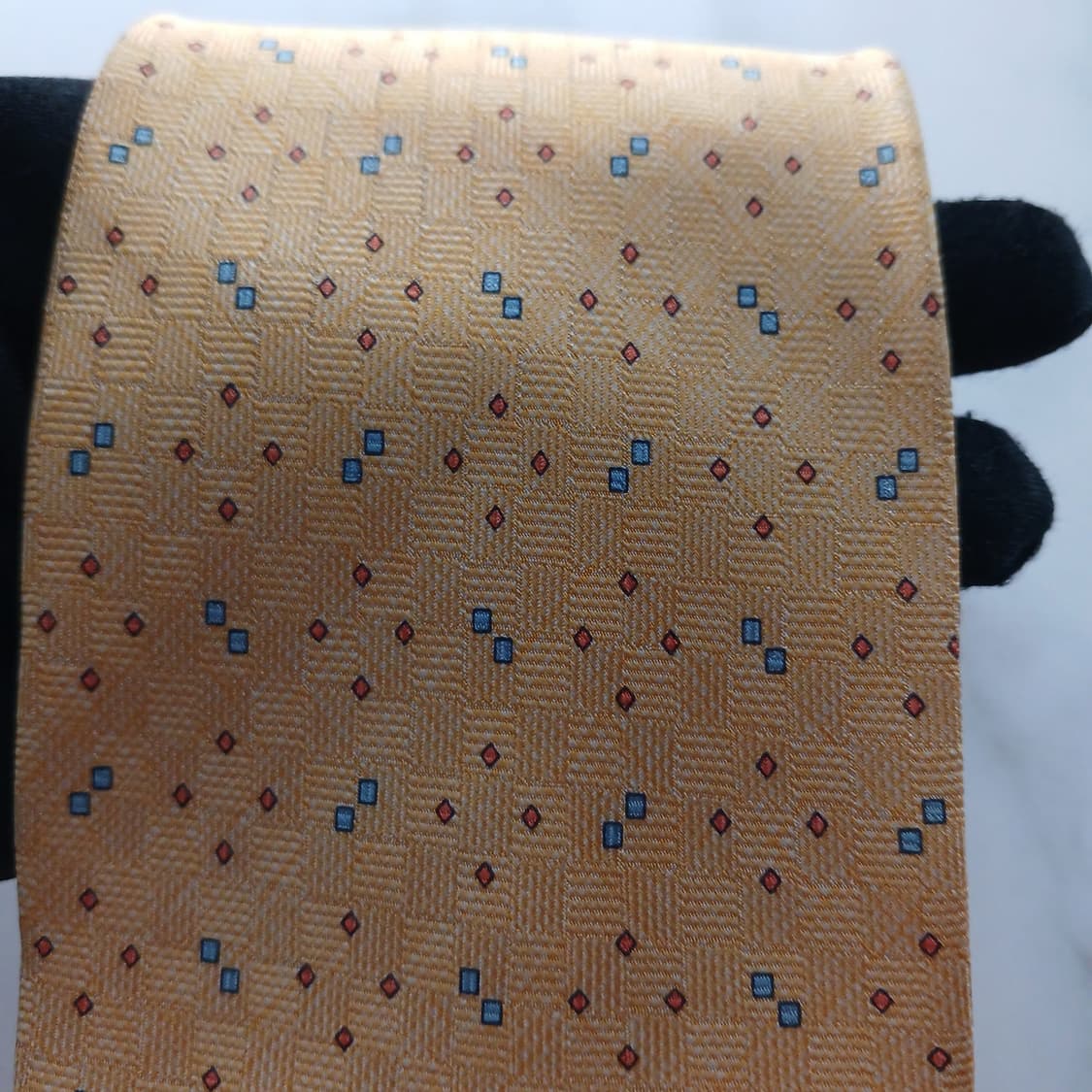 던힐 실크 옐로우 마이크로 패턴 넥타이 9.5cm A+등급 A18196
 상품이미지7