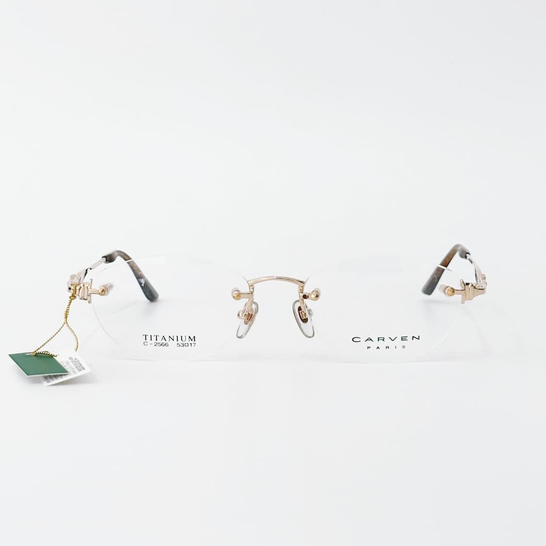 키지클럽 CARVEN 골드 포인트 무테 데드스탁 빈티지안경 상품이미지2