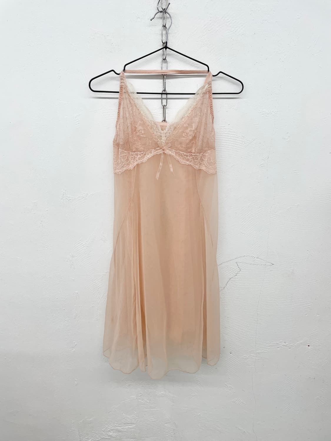 핑크 시어 샤인 레이스 슬립 상품이미지4