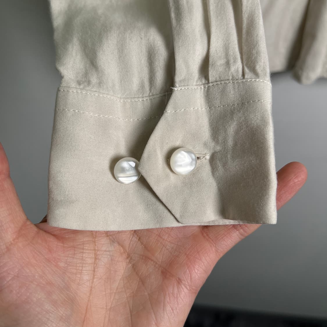 Dry Bones 드라이본즈 아이보리 레이온 셔츠 M 상품이미지6